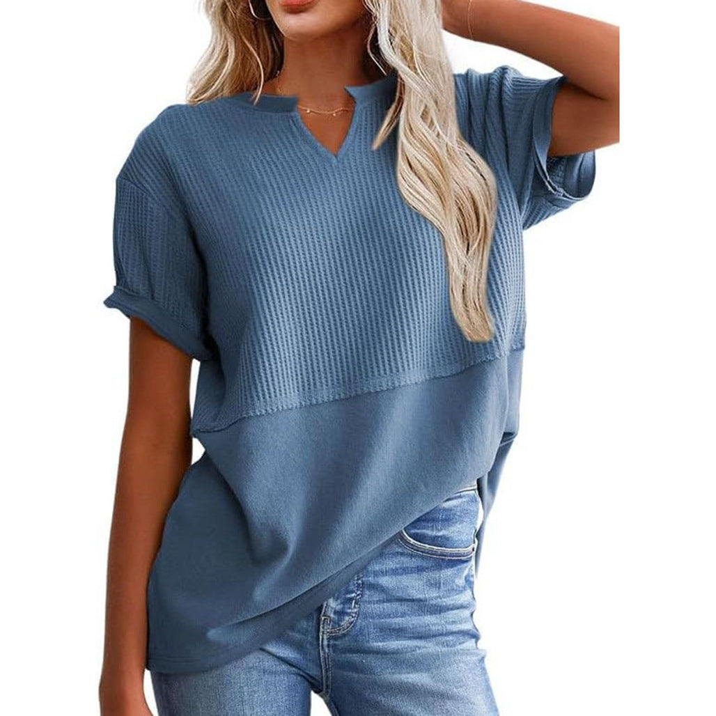 Strickshirt für Damen – Kurzärmelig, lässig