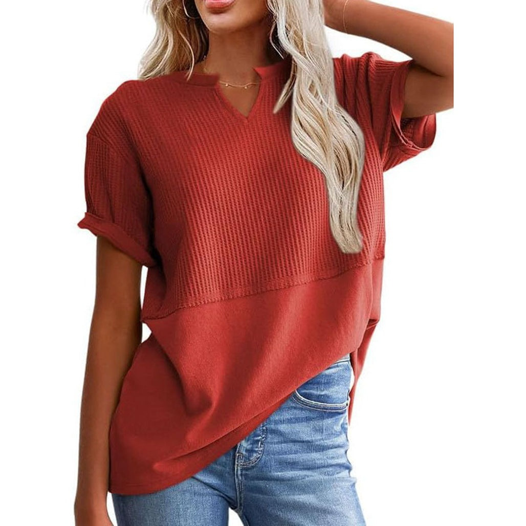 Strickshirt für Damen – Kurzärmelig, lässig