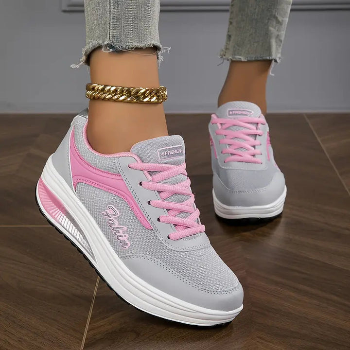 Damen Plateau Turnschuhe | Geschnürt
