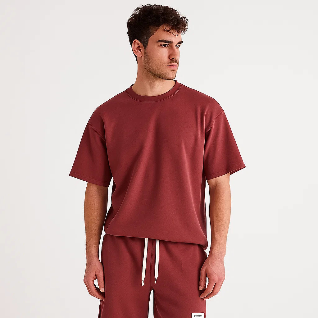 Lässiges Herren T-Shirt und Kurze Hosen Set | Sommer