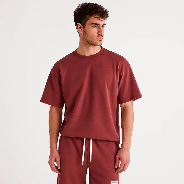 Lässiges Herren T-Shirt und Kurze Hosen Set | Sommer