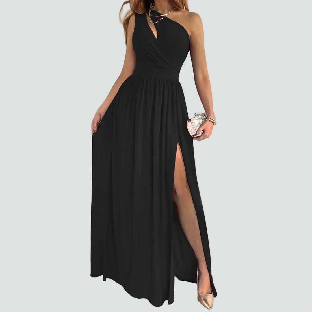 Abend-Maxikleid für Damen – Ein-Schulter-Design und mit Beinschlitz 3
