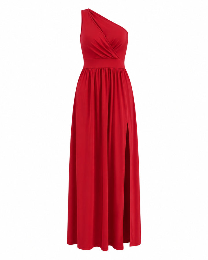 Abend-Maxikleid für Damen – Ein-Schulter-Design und mit Beinschlitz 5