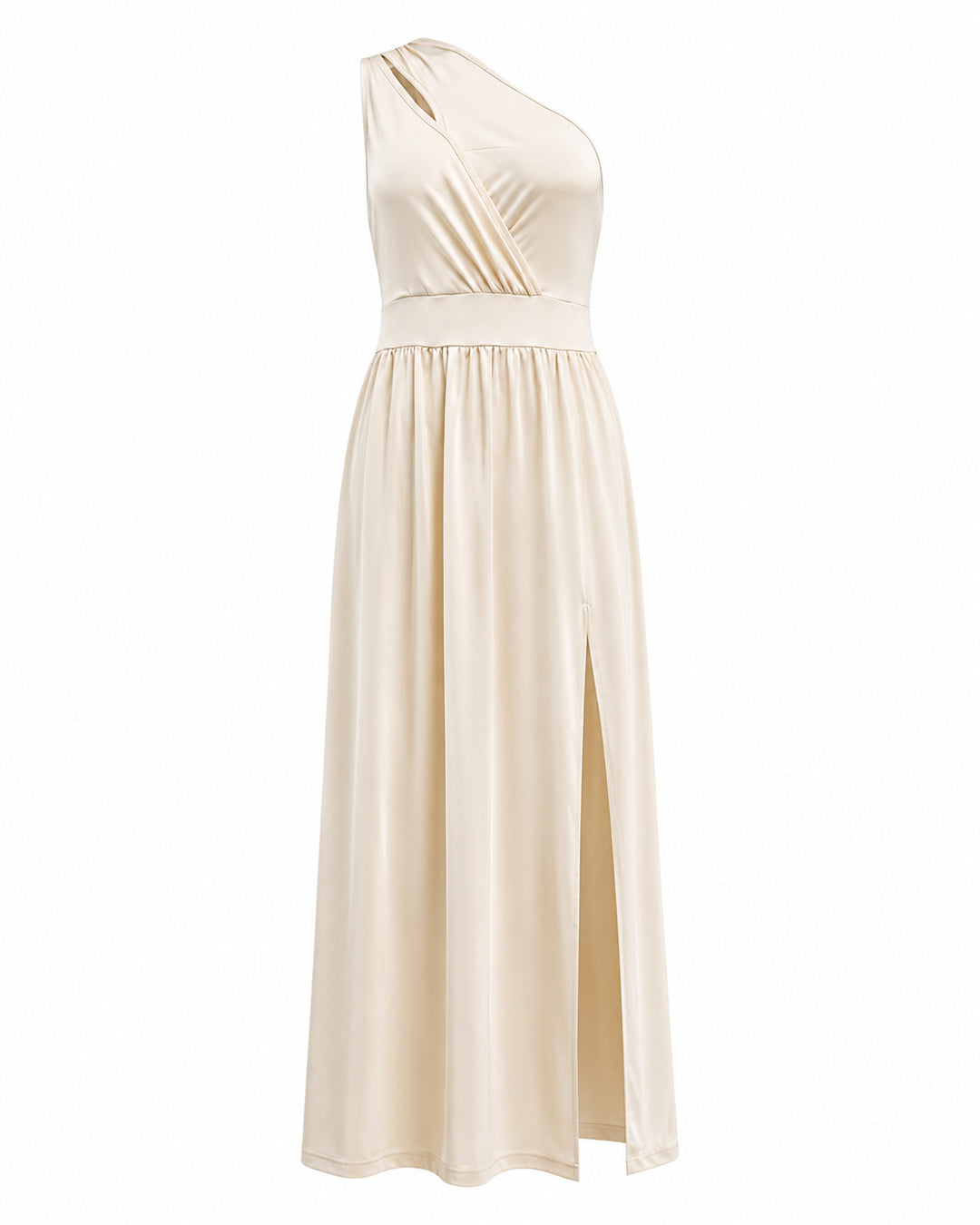 Abend-Maxikleid für Damen – Ein-Schulter-Design und mit Beinschlitz 7