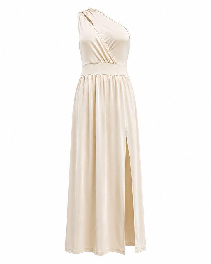 Abend-Maxikleid für Damen – Ein-Schulter-Design und mit Beinschlitz 7