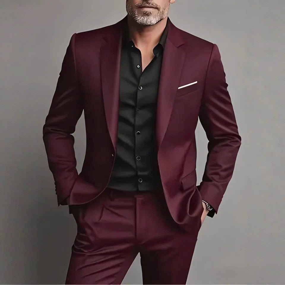 Anzug fuer Herren Slim Fit Gala formelle Anlaesse 2