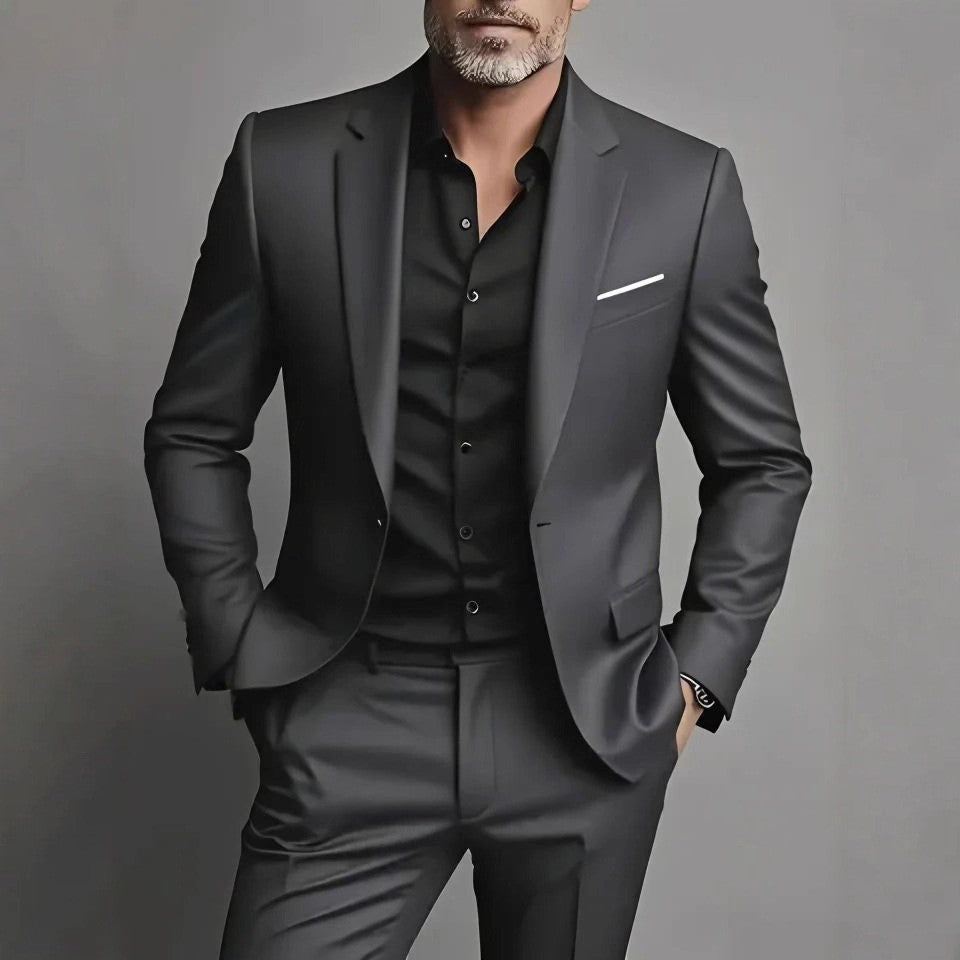 Anzug fuer Herren Slim Fit Gala formelle Anlaesse 3