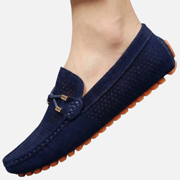 Atmungsaktive Sommer Loafer mit Perforation für Herren