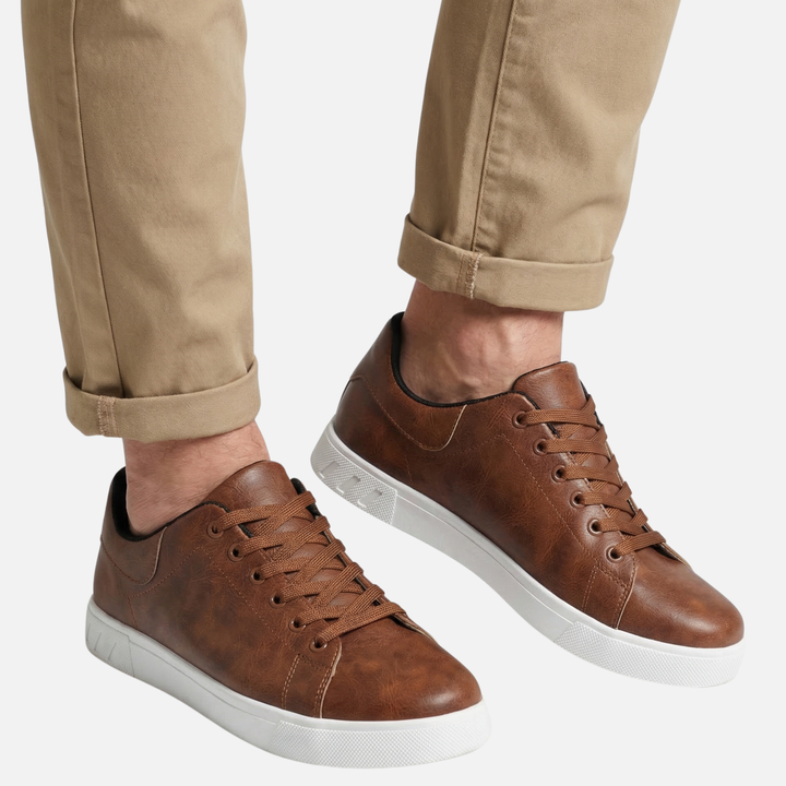 Atmungsaktive Synthetik Freizeit schmale Sneaker mit Perforation für Herren