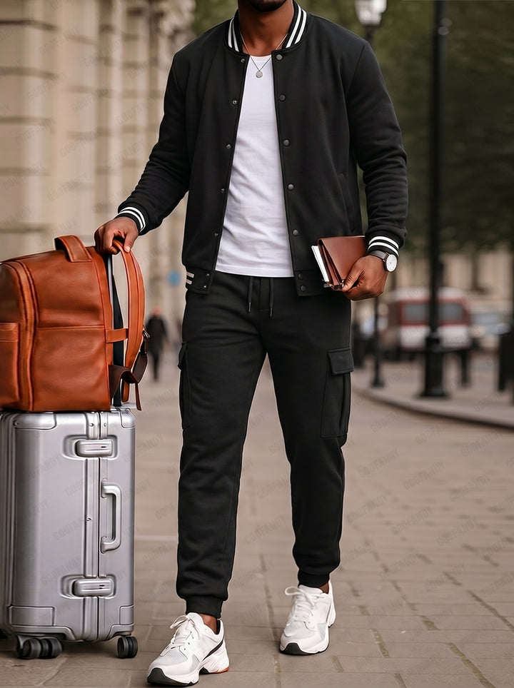Baseball-Jacken- & Jogger-Set für Herren – Sportlich-lässig 1
