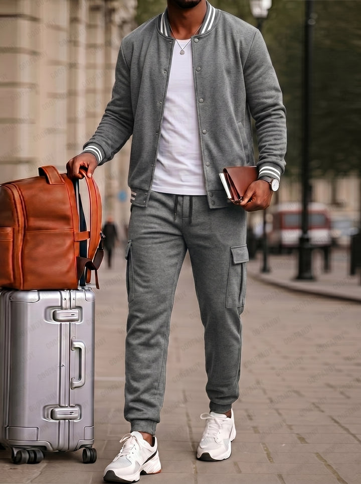 Baseball-Jacken- & Jogger-Set für Herren – Sportlich-lässig 2