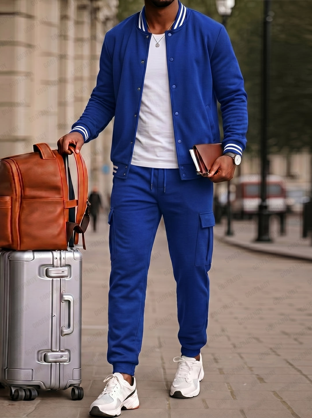 Baseball-Jacken- & Jogger-Set für Herren – Sportlich-lässig 3