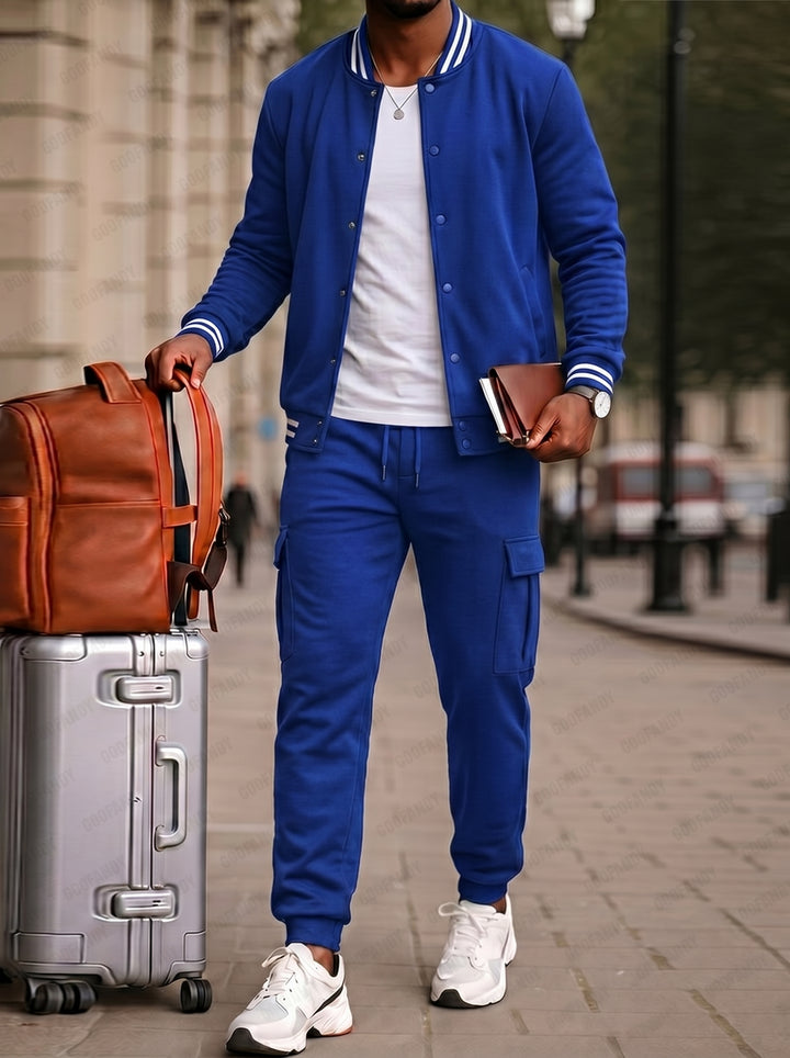 Baseball-Jacken- & Jogger-Set für Herren – Sportlich-lässig 3
