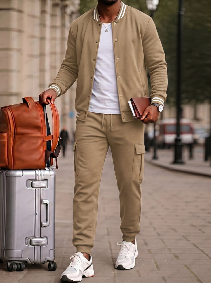 Baseball-Jacken- & Jogger-Set für Herren – Sportlich-lässig 4