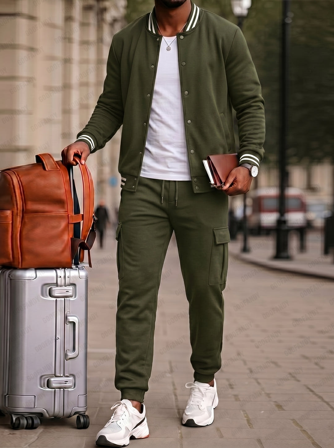 Baseball-Jacken- & Jogger-Set für Herren – Sportlich-lässig 5