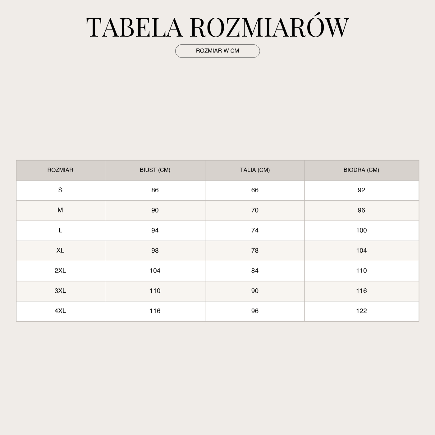 Bauch-Weg-Bikini für Damen – Hoher Bund mit figurformendem Effekt size chart