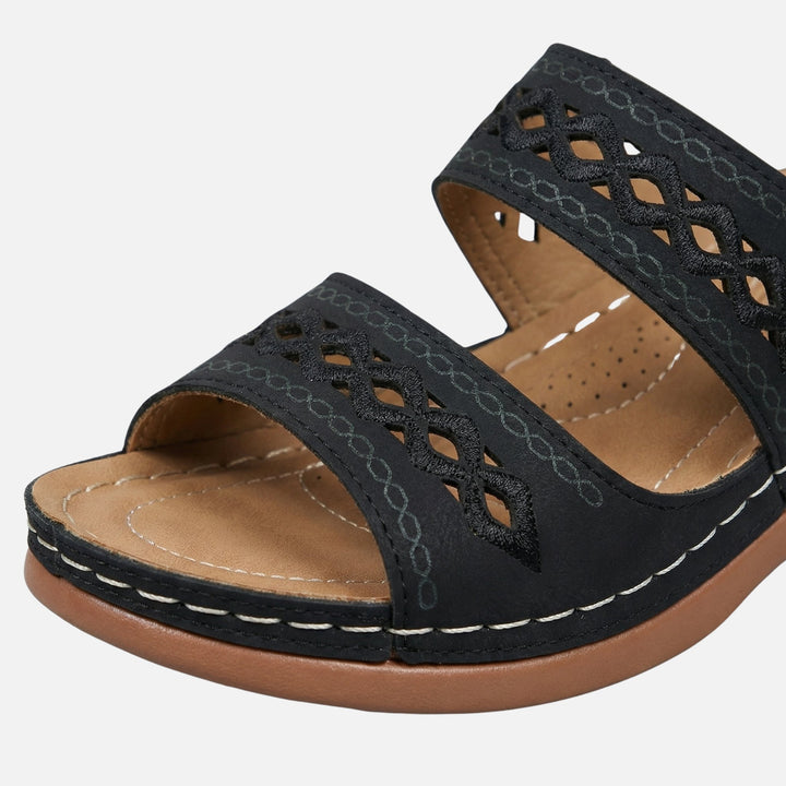 Bequeme Sommer Pantoletten mit Lochmuster für Damen