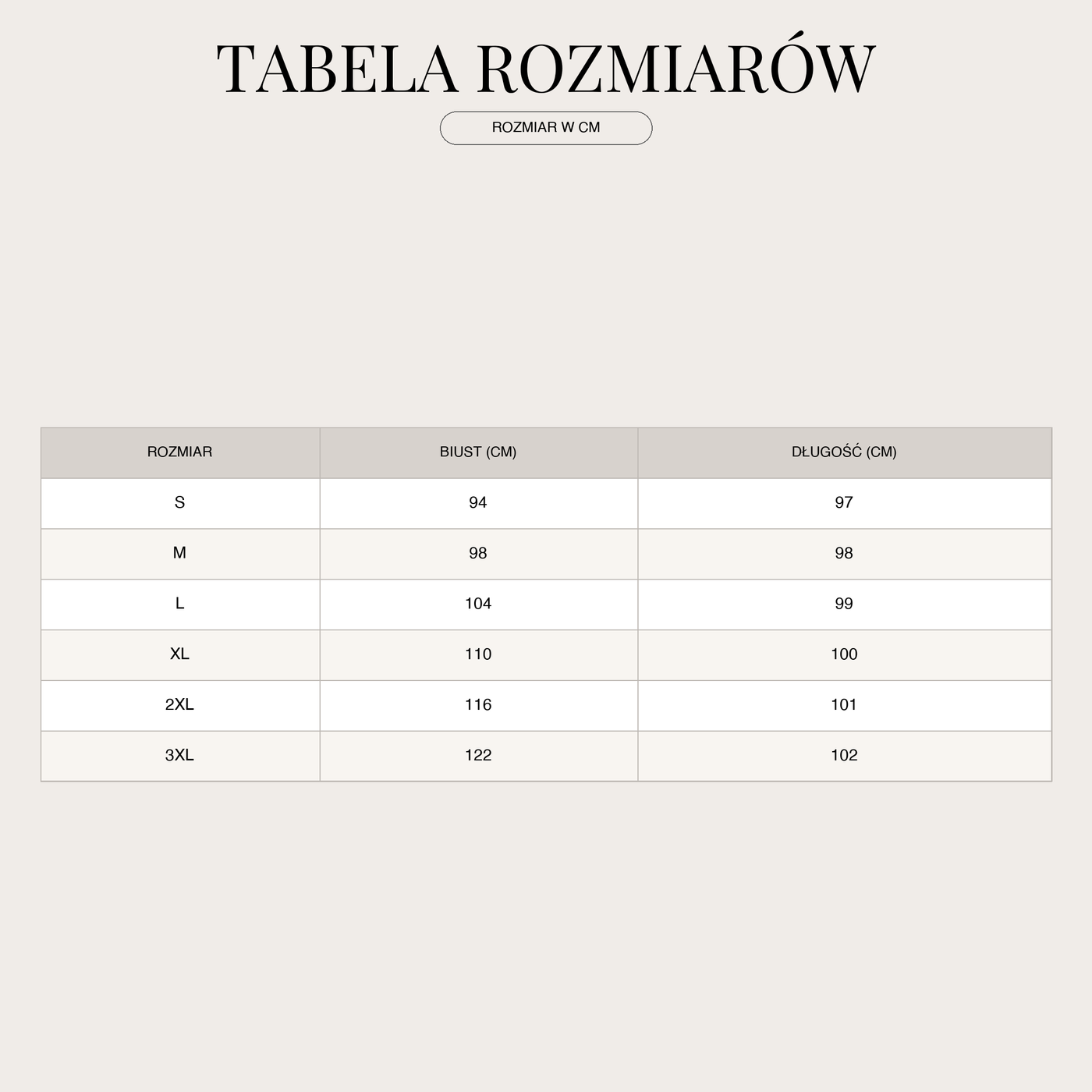 Damska bohemska sukienka letnia – Elegancka size chart
