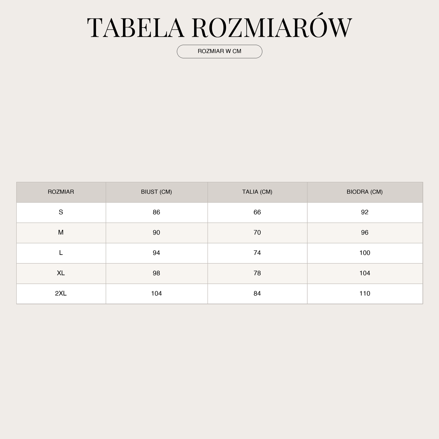 Bikini boho damskie – w kwiaty i z dekoltem w serek size chart