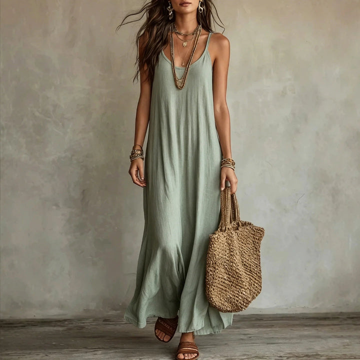 Cami-Maxikleid für Damen – Weiter Schnitt und Spaghettiträger 2