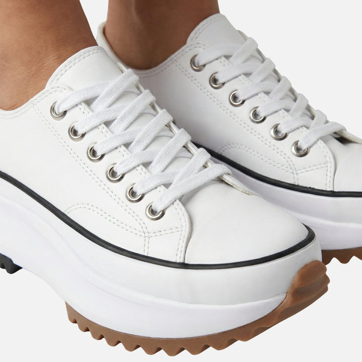 Canvas-Sneaker mit Plateau und Wellensohle für Damen