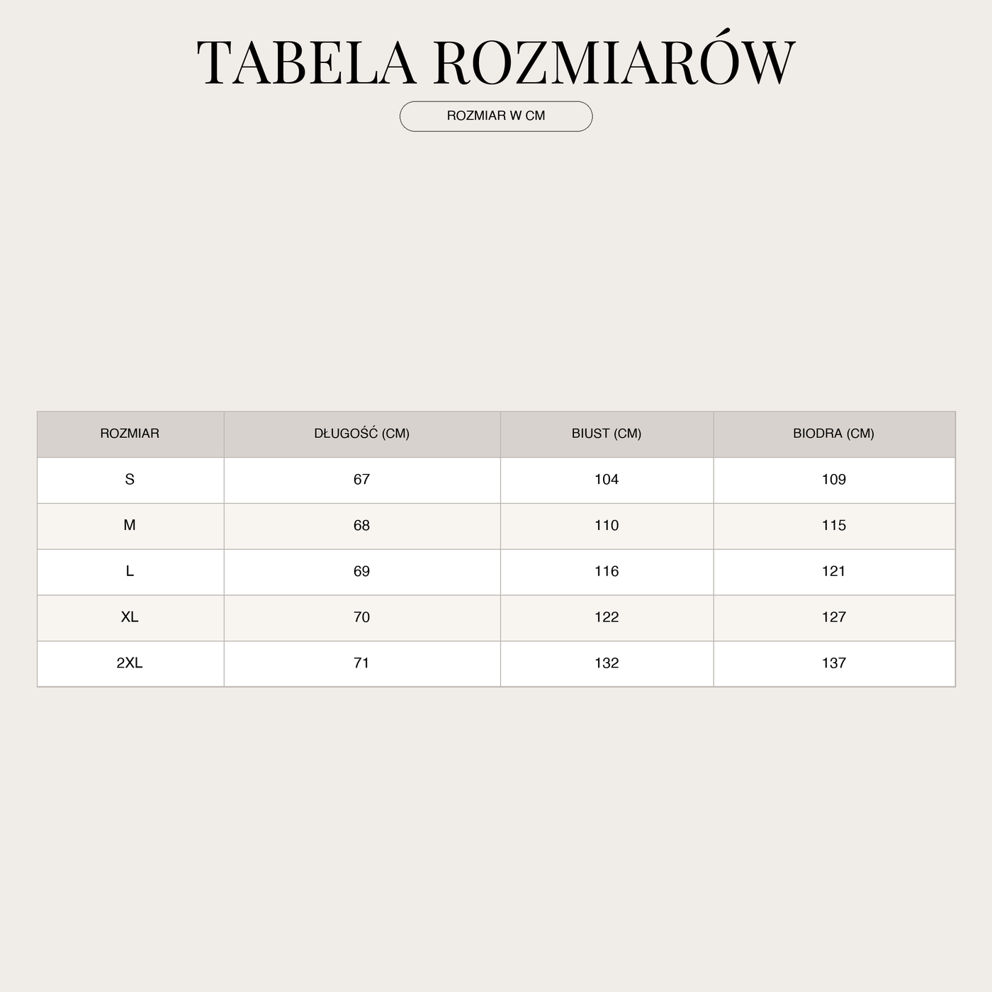 Damski top z wycięciami – Luźny krój w nowoczesnym stylu size chart