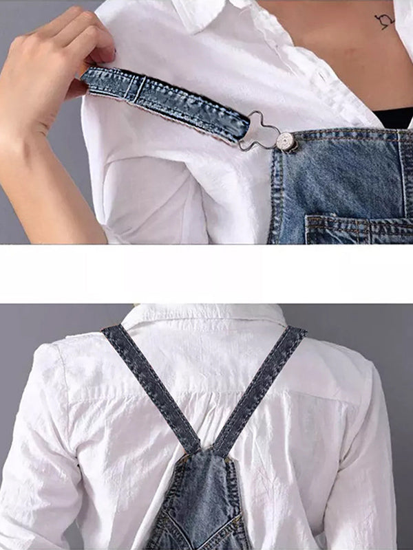 Denim-Kleid für Damen | Midi mit verstellbaren Trägern