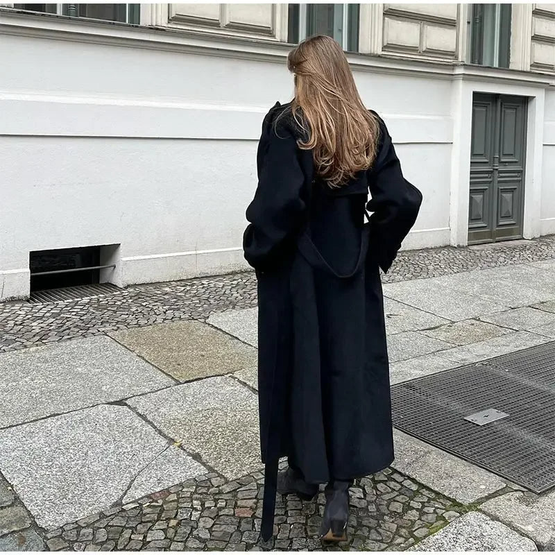 Double-Breasted Trench Coat für Damen – Gürtel & Reverskragen 4