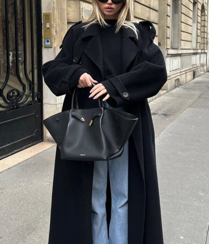 Double-Breasted Trench Coat für Damen – Gürtel & Reverskragen 7