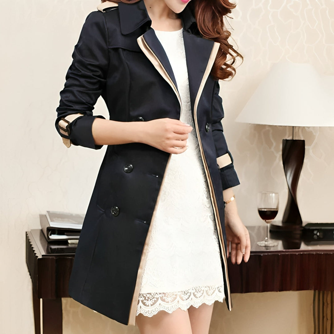 Double-Breasted Trench Coat für Damen – Klassisch mit Gürtel 2
