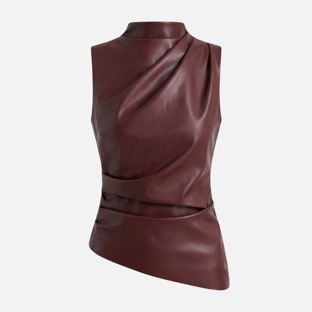 Drapiertes Tanktop mit asymmetrischem Saum für Frauen