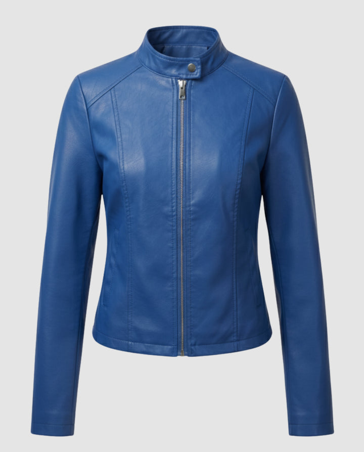 Elegante Lederjacke für Damen – Taillierter Schnitt und Reverskragen 10