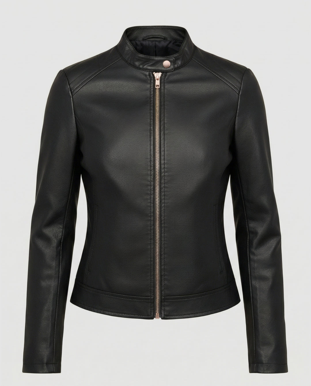 Elegante Lederjacke für Damen – Taillierter Schnitt und Reverskragen 3