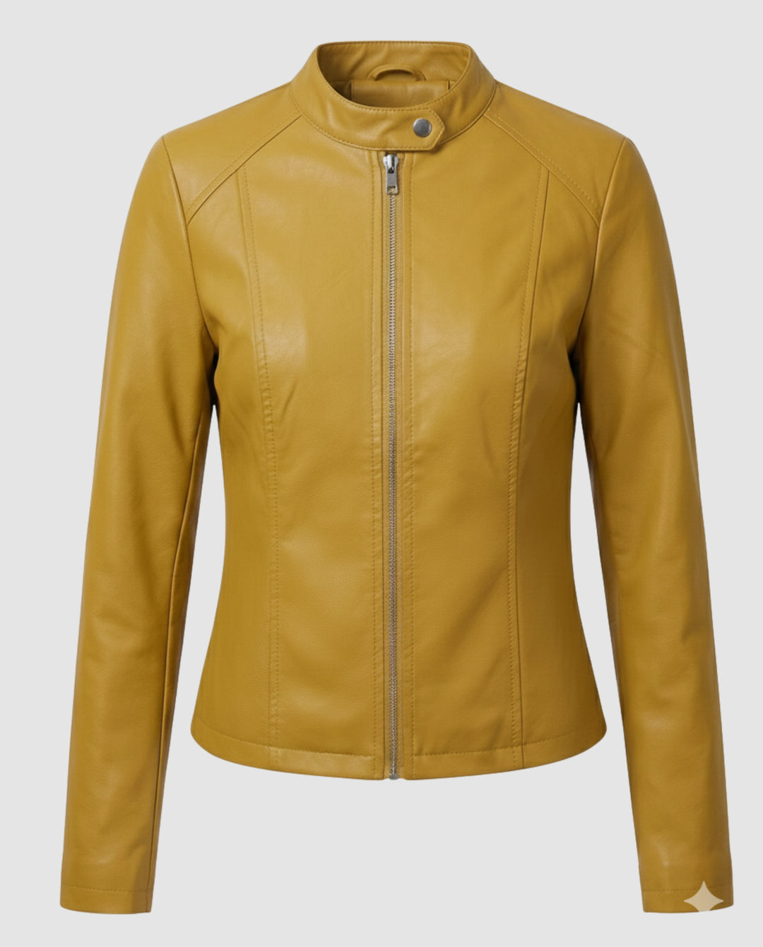 Elegante Lederjacke für Damen – Taillierter Schnitt und Reverskragen 7
