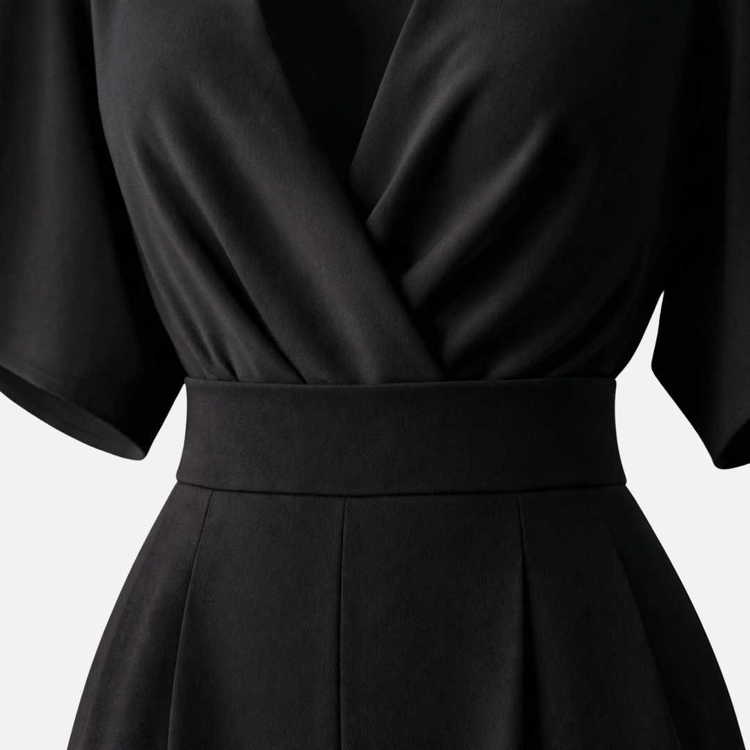 Eleganter Jumpsuit mit weitem Bein und tiefem Ausschnitt für Damen