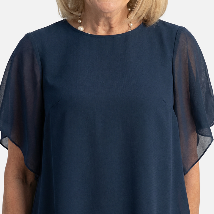 Elegantes Set Drapierte Palazzo-Hose mit Oberteil für Damen