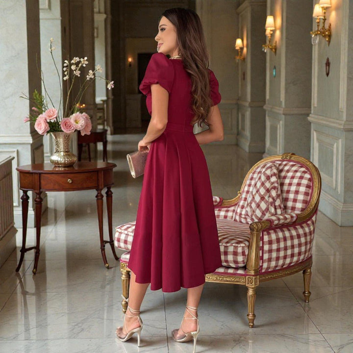 Elegantes Sukienka-Midikleid für Damen – Hochzeitsgast mit Spitze 8