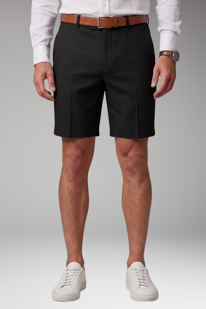 Faltenshorts fuer Damen Knopf und Reissverschluss 6