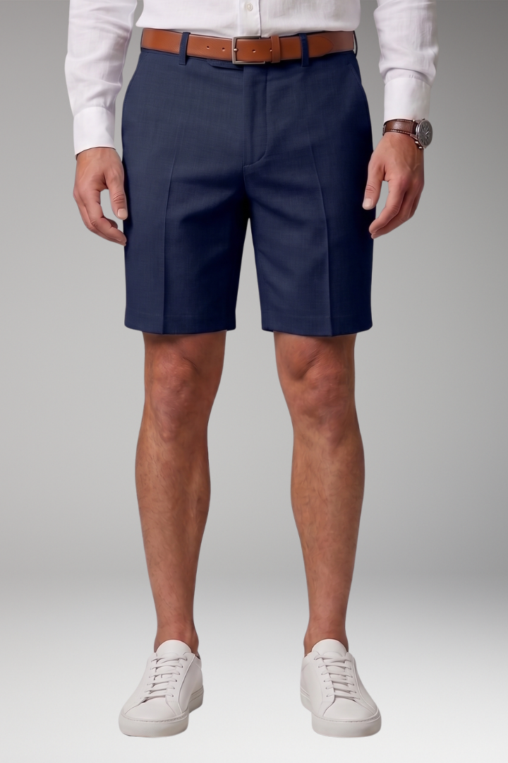 Faltenshorts fuer Damen Knopf und Reissverschluss 7