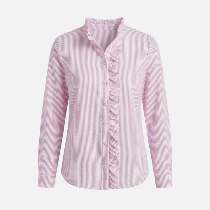 Feminine Bluse mit Rüschensaum für Frauen