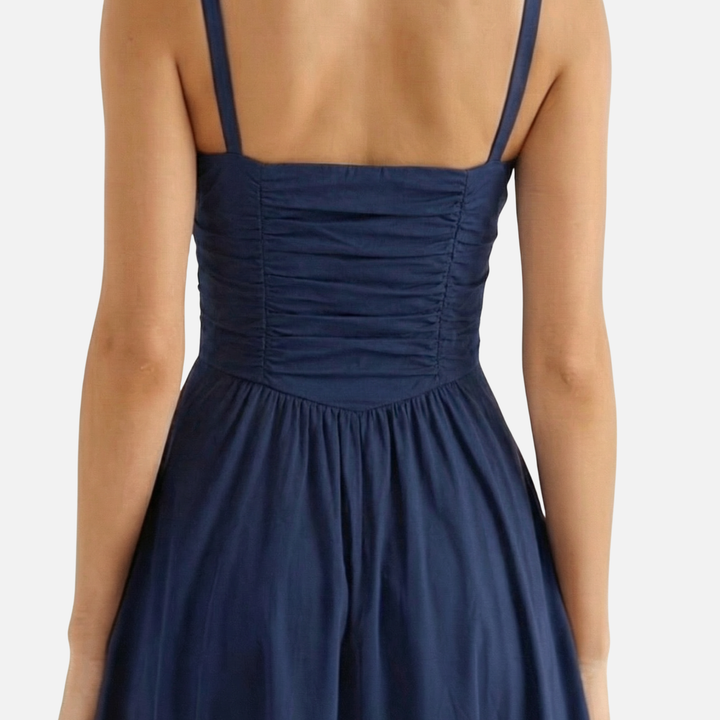 Elegantes Korsett-Midi-Kleid mit Seitenschlitz für Damen