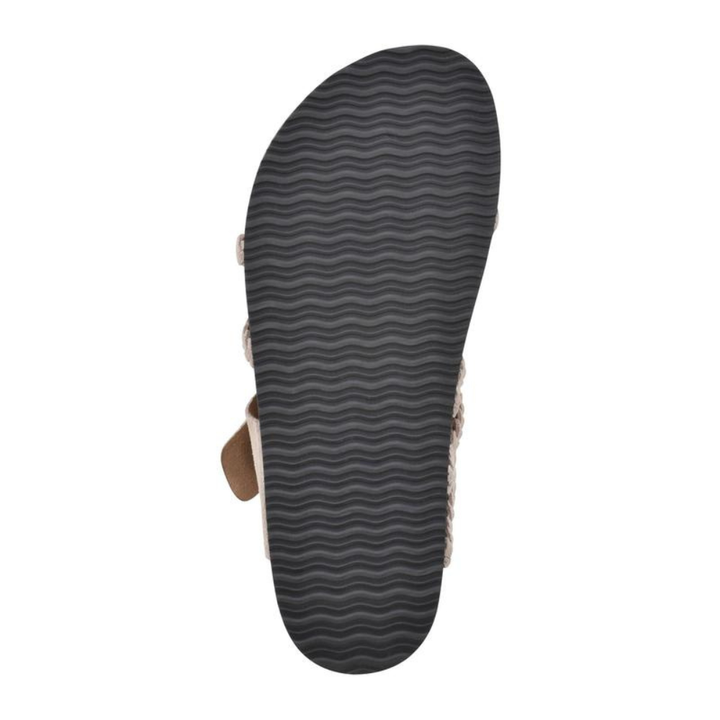 Flache Wildleder Sandalen mit geflochtener Schnalle fuer Damen 4