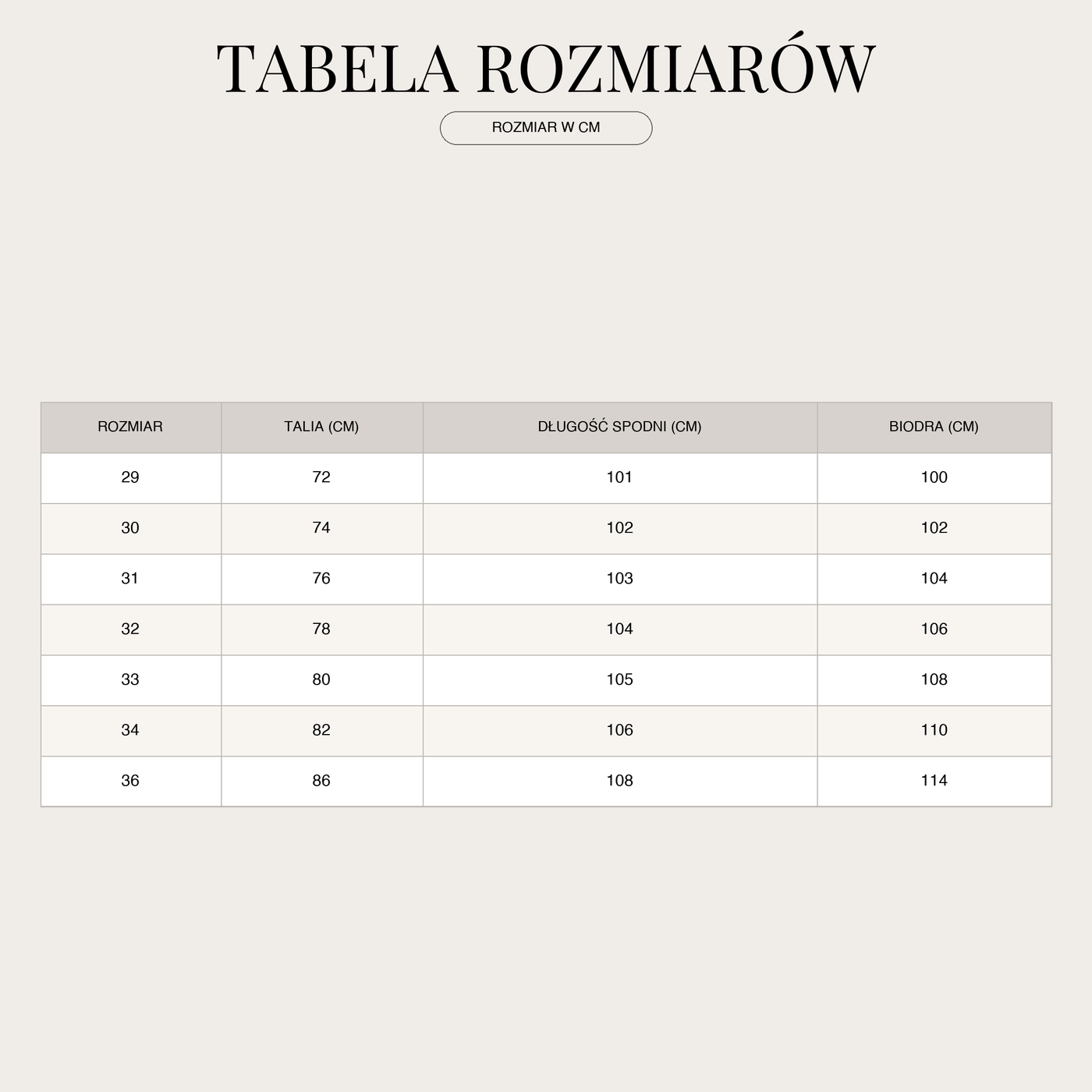 Formal Men's Trousers | Stretch size chart