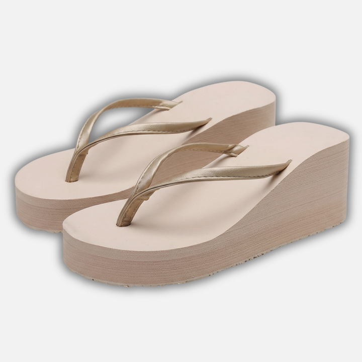 Frauen Sommer Keilsandalen mit Plateausohle