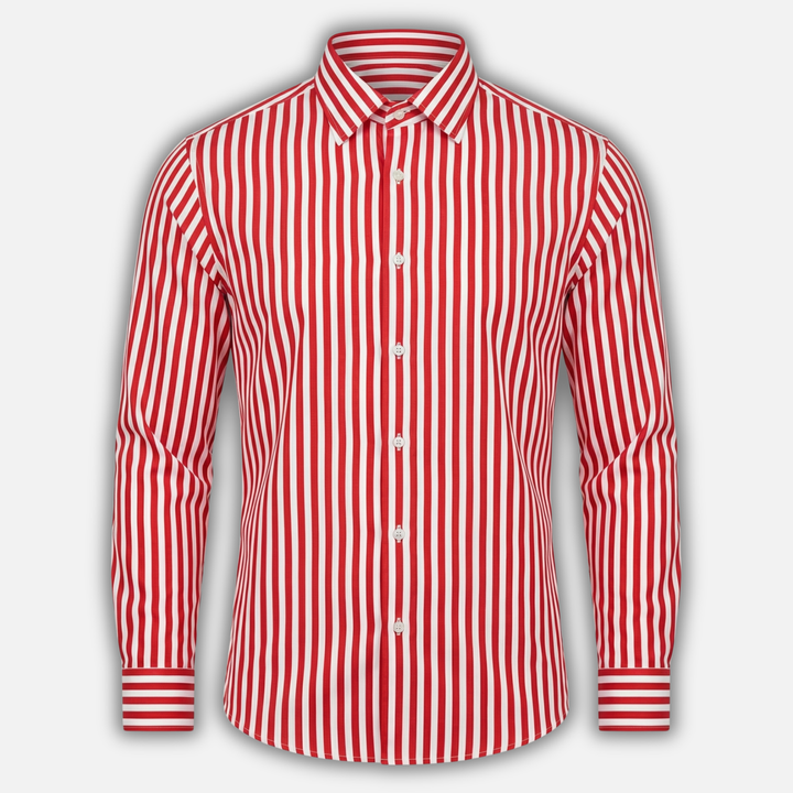 Gestreiftes Langarm Button Down-Shirt für Herren