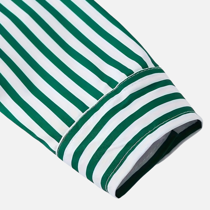 Gestreiftes Langarm Button Down-Shirt für Herren