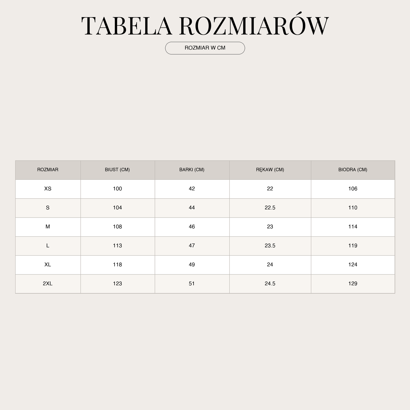 Męska koszula w paski z krótkim rękawem i stójką oraz spodnie ze sznurkiem size chart