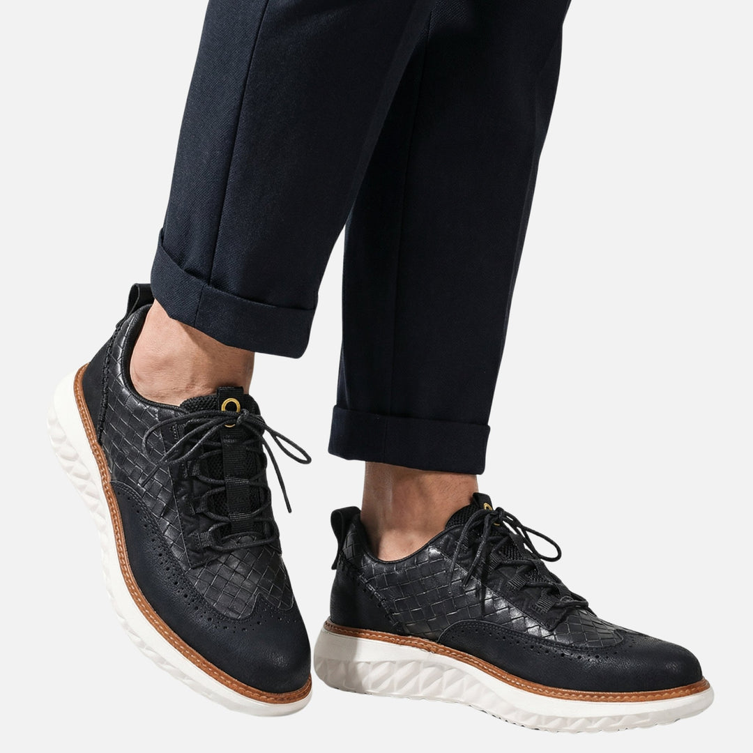 Gewebte Brogue-Sneaker mit dicker Sohle für Herren