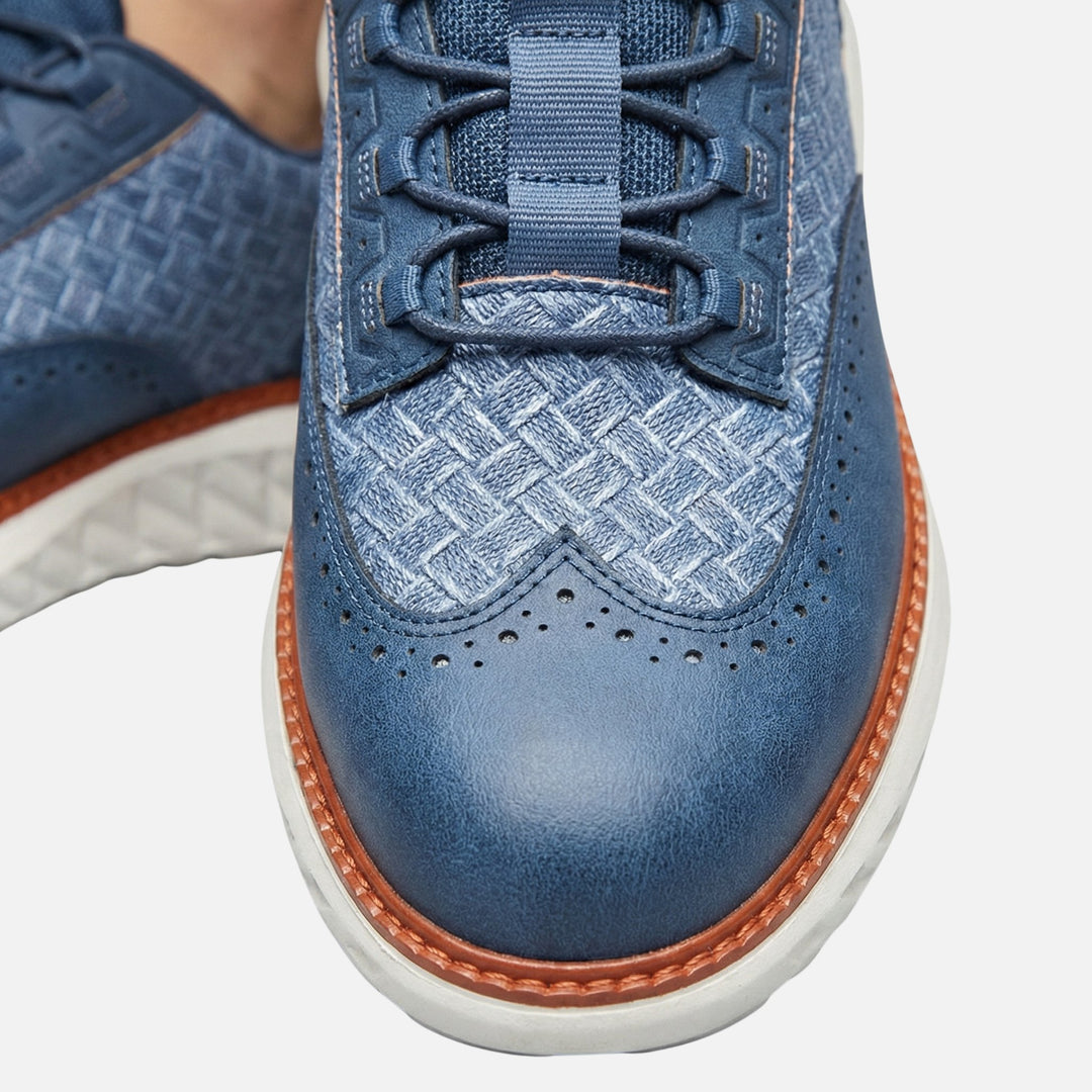 Gewebte Brogue-Sneaker mit dicker Sohle für Herren