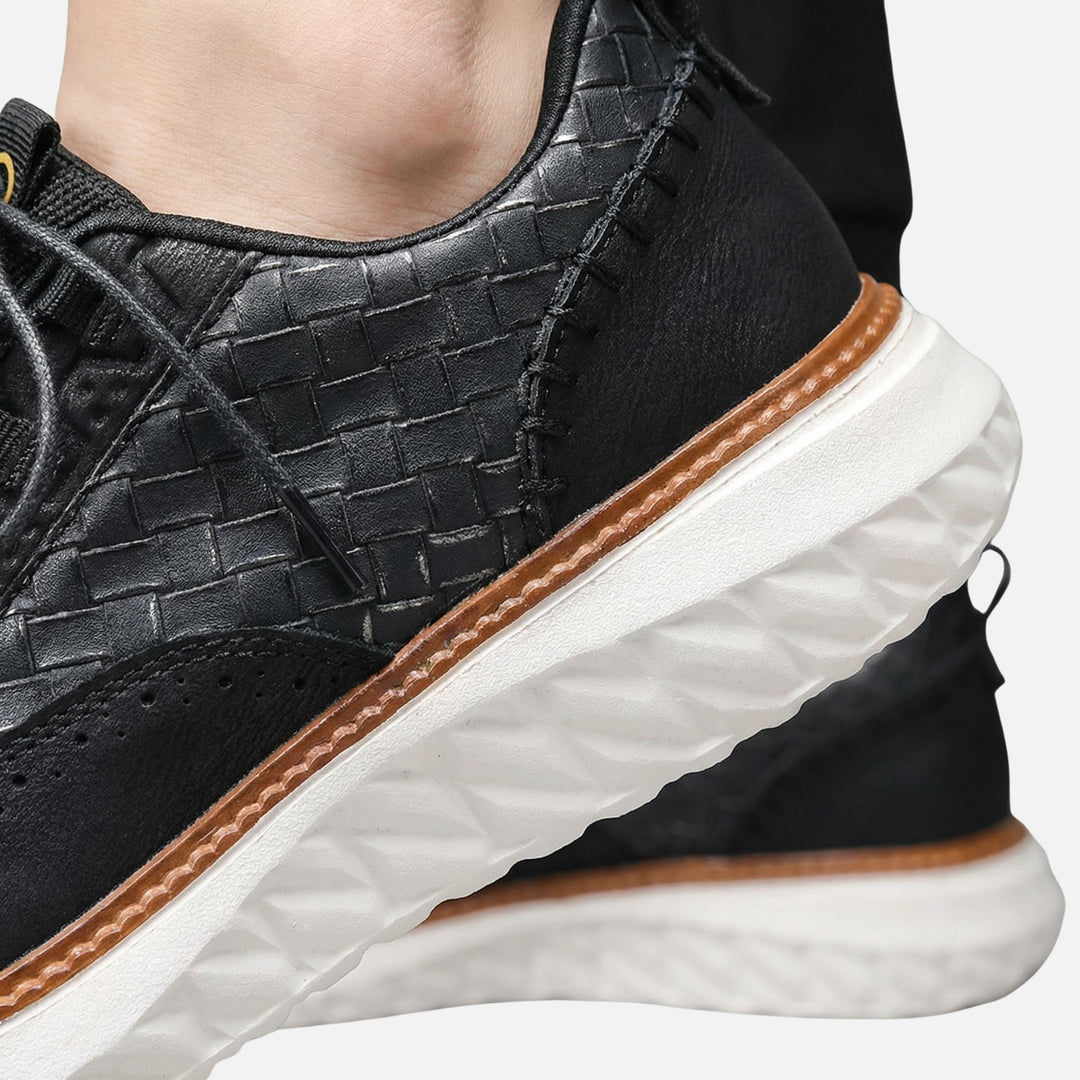 Gewebte Brogue-Sneaker mit dicker Sohle für Herren